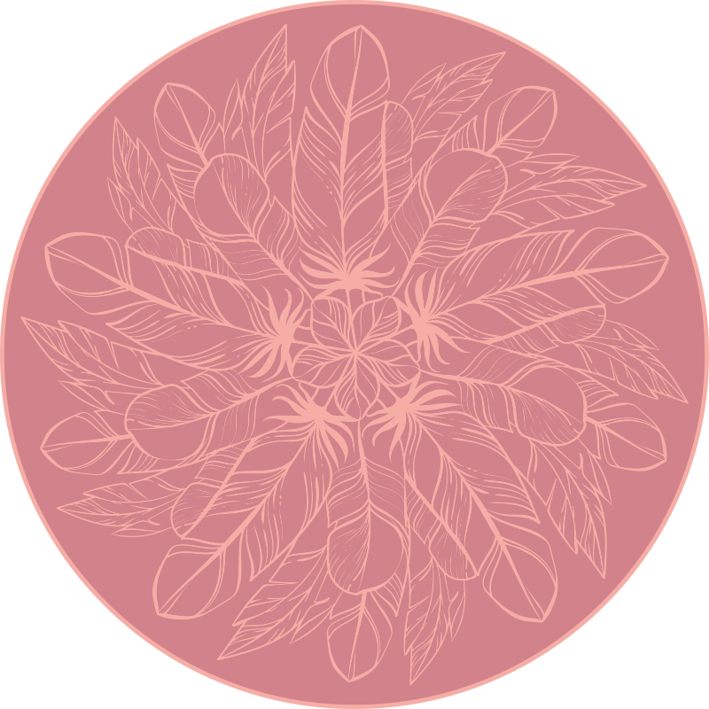 Vinyl Teppich Blumen botanische symmetrie - TenStickers