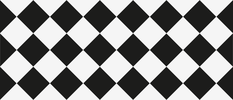 Vinylteppich geometrisch Schwarz-weiß-rauten - TenStickers