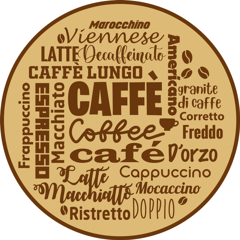 Vinyl Teppich Text kaffee-mittelstück - TenStickers