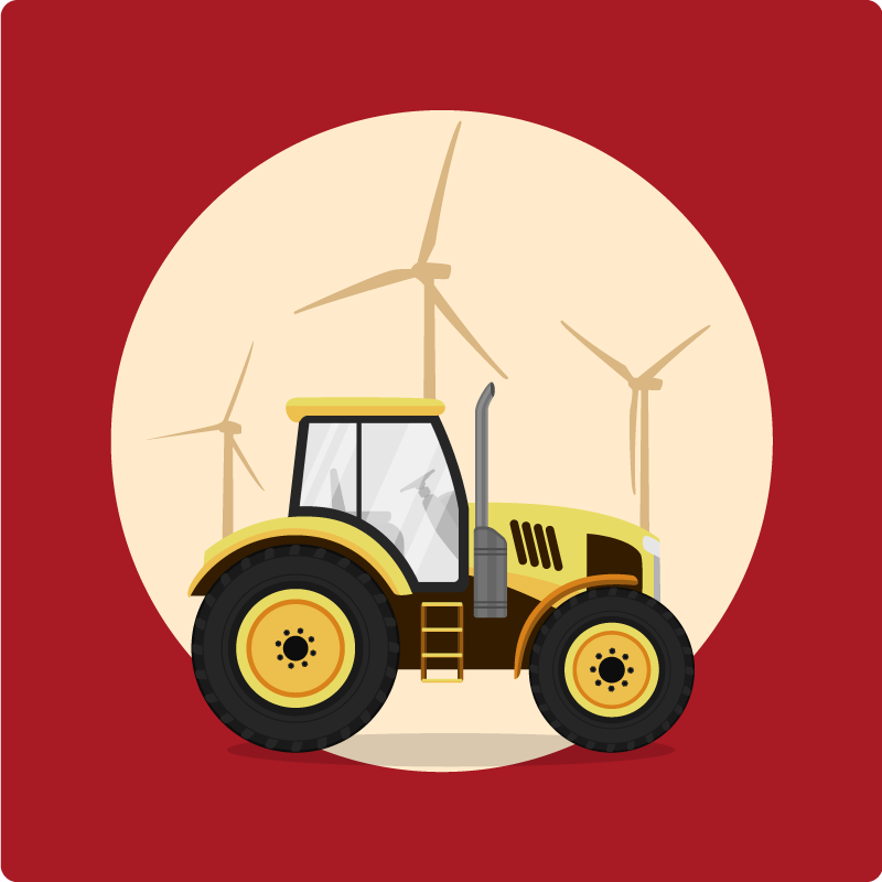 Vinyl Teppich Kinder traktor spielkreis - TenStickers