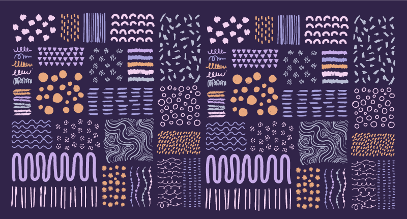 Vinyl Teppich Wohnzimmer blau gemalte striche - TenStickers