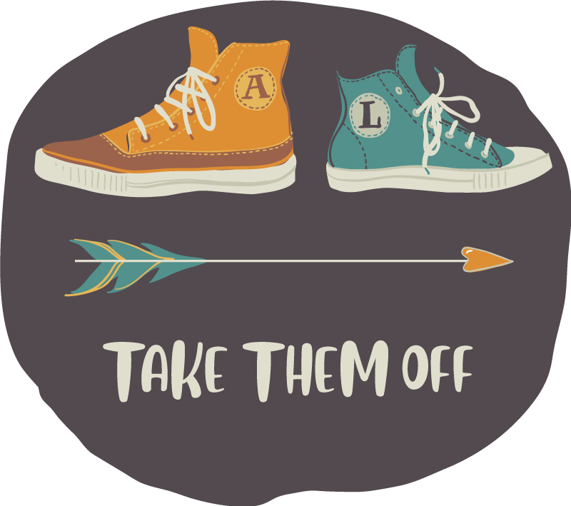 Vinyl Teppich Text zieh sie aus - TenStickers