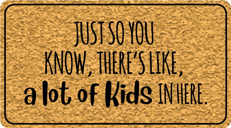 Vinyl Teppich Text informativer eintragstext - TenStickers