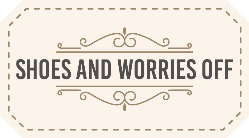 Vinyl Teppich Text schuhe sorgen aus - TenStickers