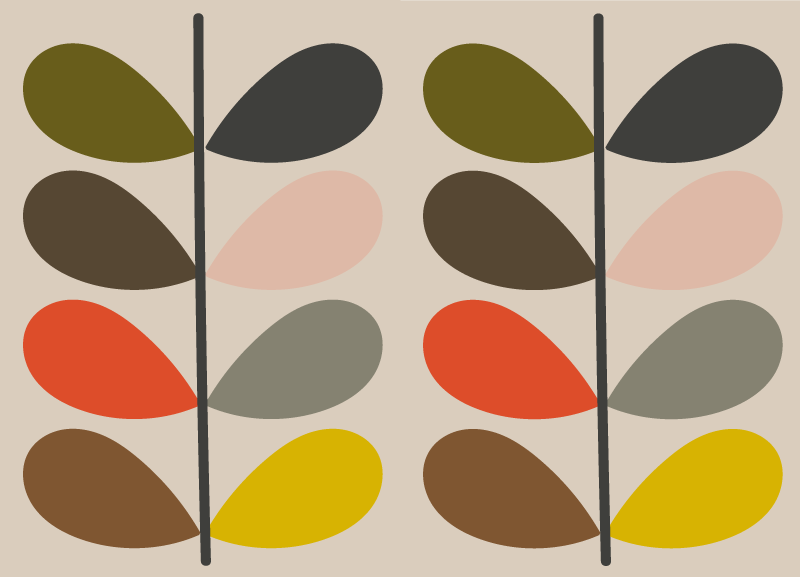 Vinylteppich modern Orla kiely - TenStickers