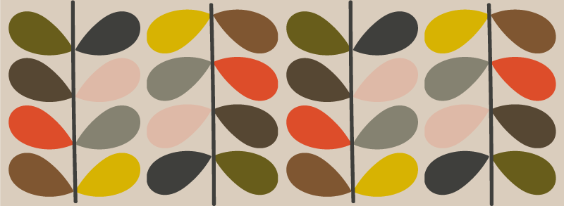 Vinylteppich modern Orla kiely Muster - TenStickers