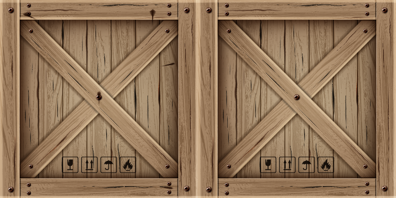 Vinylteppich Holz Materialeffekt - holzkiste - TenStickers