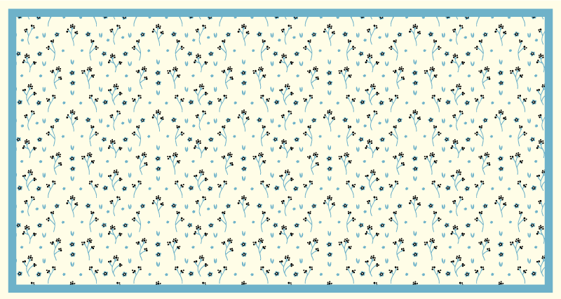 Vinyl Teppich Schlafzimmer dezentes botanisches motiv - TenStickers