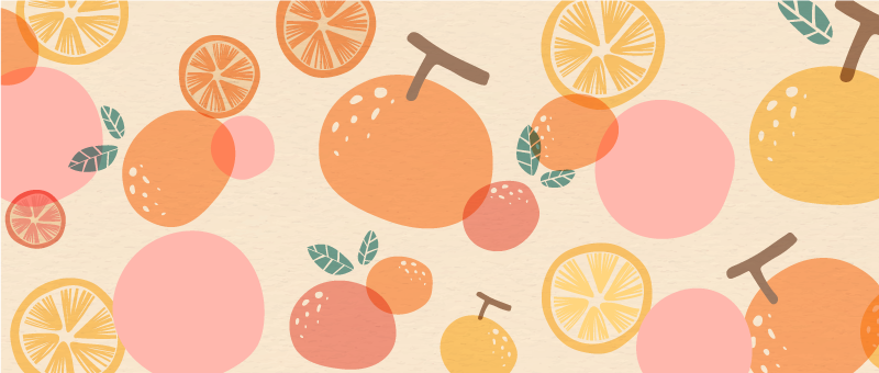 Vinyl Teppich Küche sanftes zitrusdesign - TenStickers