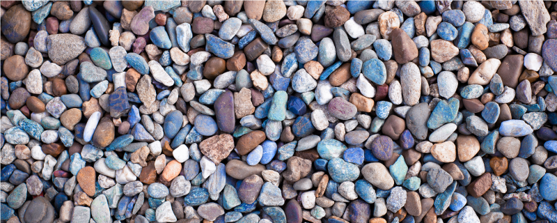 Vinyl Teppich Küche Bunte kieselsteine - TenStickers