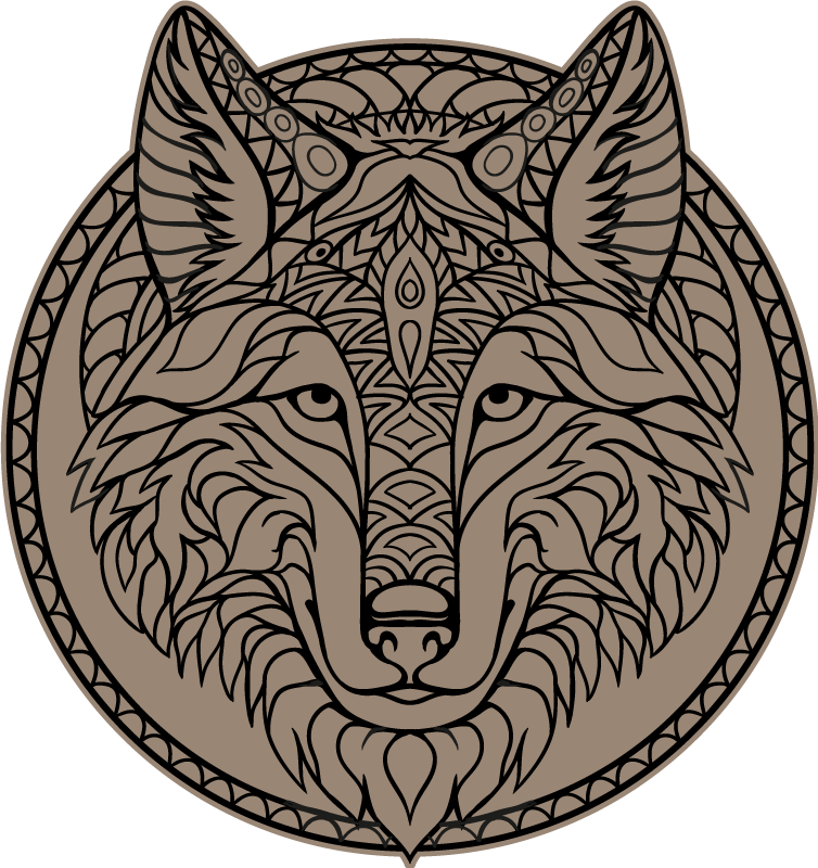 Vinyl Teppich Tiere braunes wolfsdesign - TenStickers