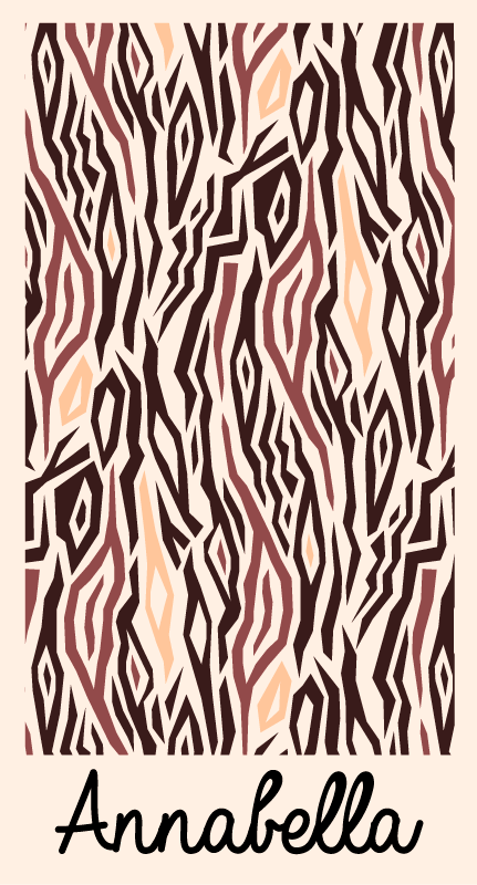 Vinyl Teppich mit Namen stilisiertes tiermuster - TenStickers