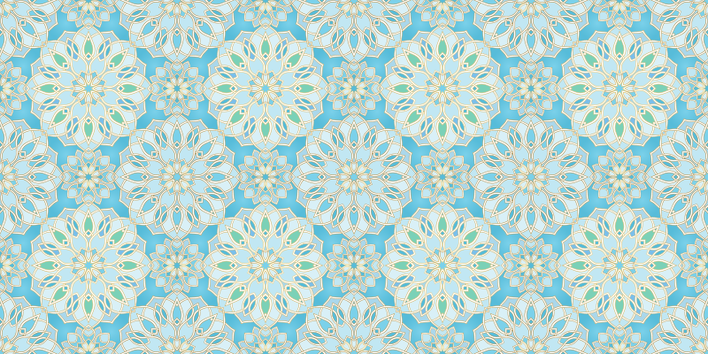 Vinylteppich Wohnzimmer Verträumte glasmalerei - TenStickers