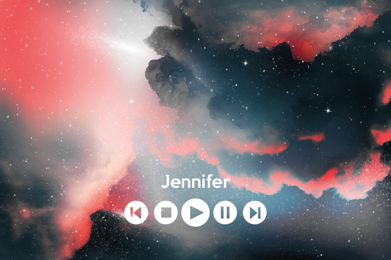 Vinyl teppich jugendzimmer weltraum musik individuell - TenStickers