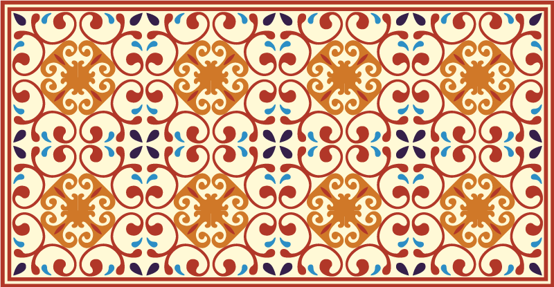 Vinylteppich Vintage Vintage fliesen - TenStickers