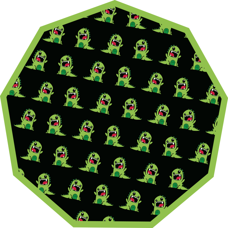 Vinyl Teppich Kinderzimmer cartoon-kreatur-muster - TenStickers