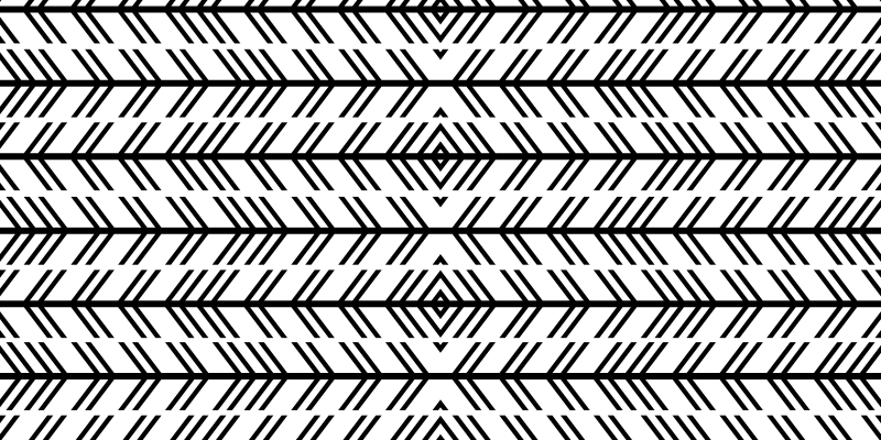 Vinylteppich Streifen chevron-schwarze linien - TenStickers