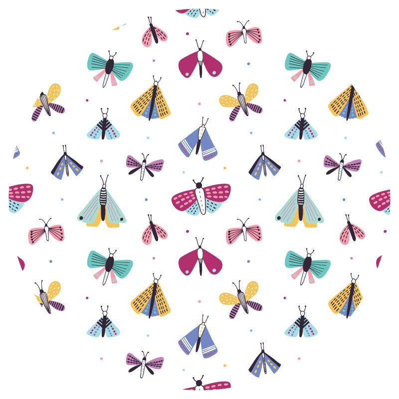 Vinyl Teppich Baby bunte insektensammlung - TenStickers