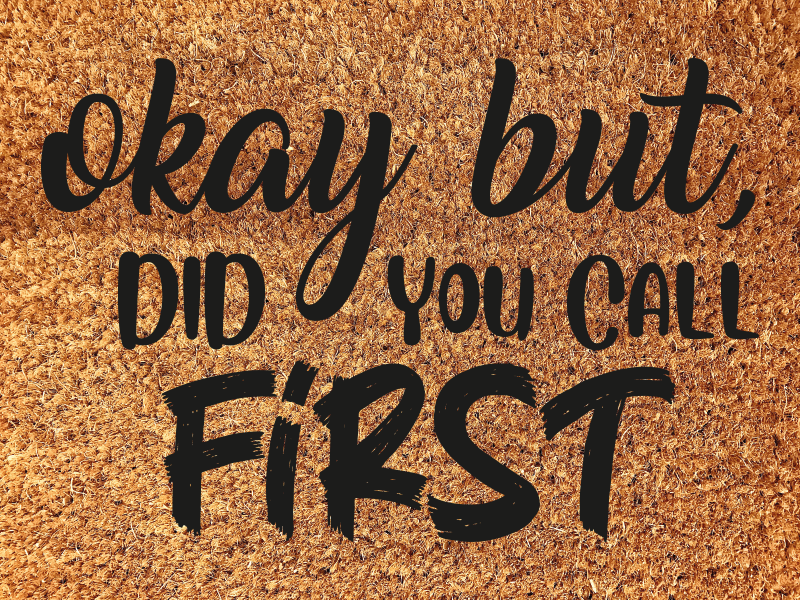 Vinyl Teppich Eingang lustiger spruch willkommen - TenStickers