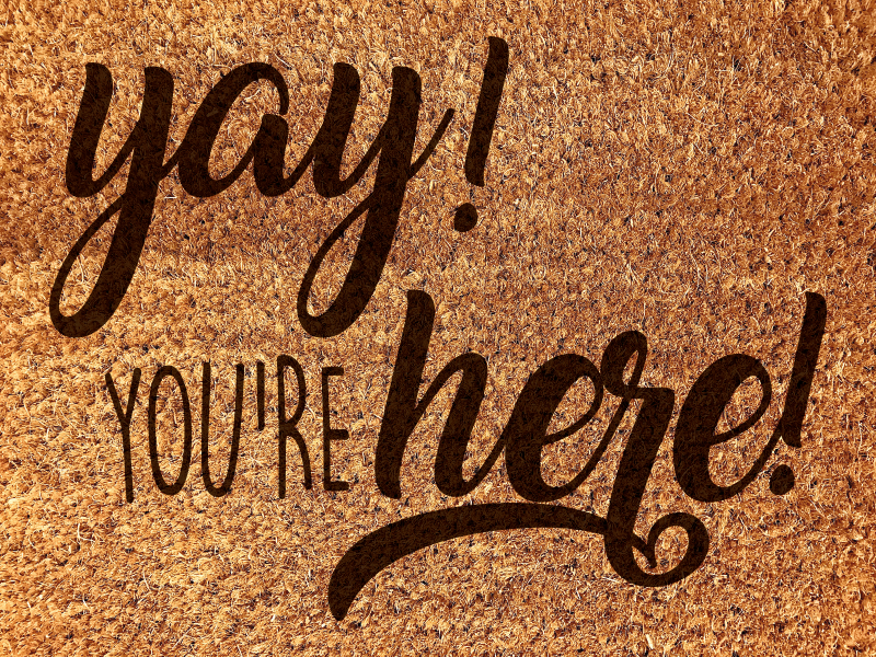 Vinyl Teppich Eingang herzliche willkommensphrase - TenStickers