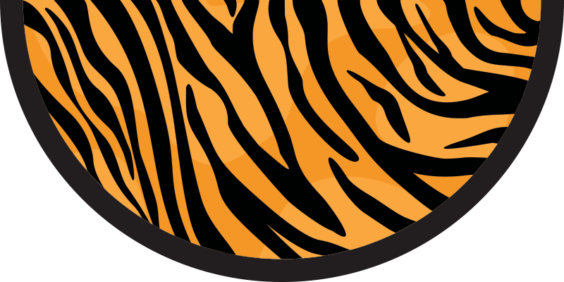 Vinyl teppich tiermuster mit tigerstreifen design - TenStickers