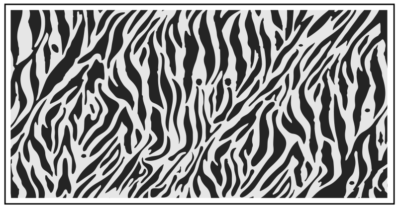 Vinylteppich Animal Print Schwarz-weiß-zebra - TenStickers
