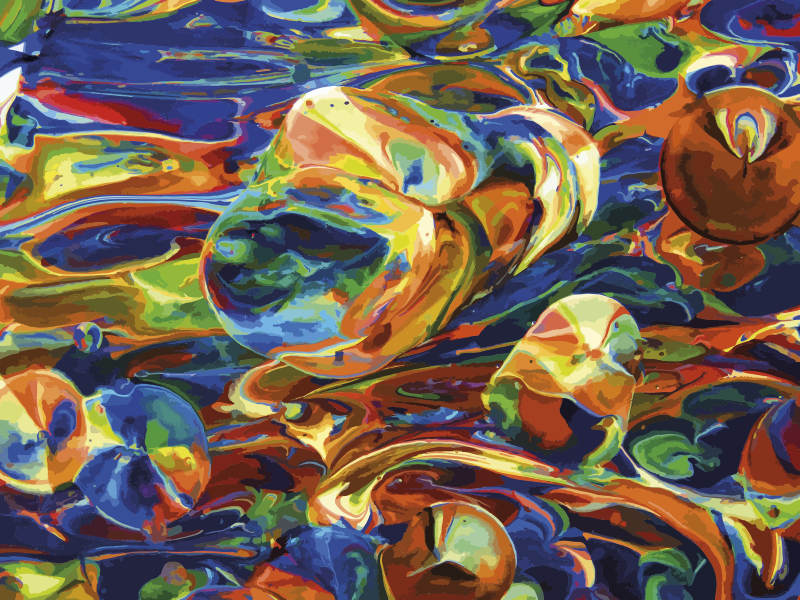 Vinyl Teppich Imitation Struktur bunte wirbeleffekte - TenStickers