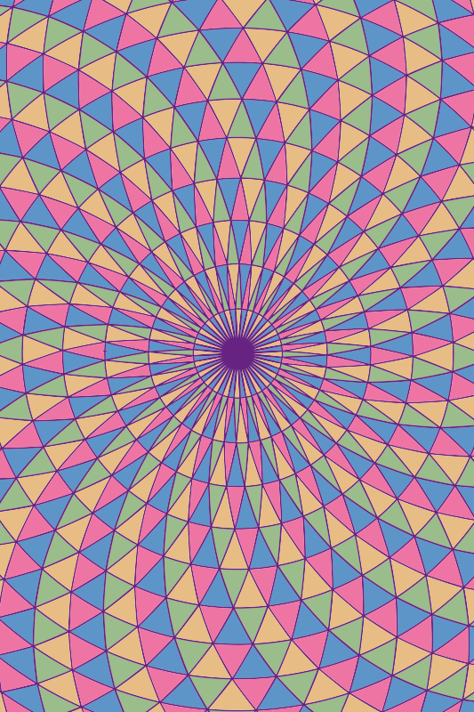 Vinyl Teppich geometrisch bunte dreieckwirbel - TenStickers