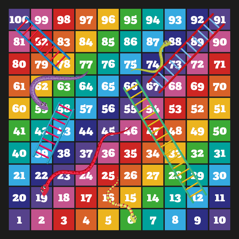 Vinyl teppich spiele schlangen und leitern - TenStickers
