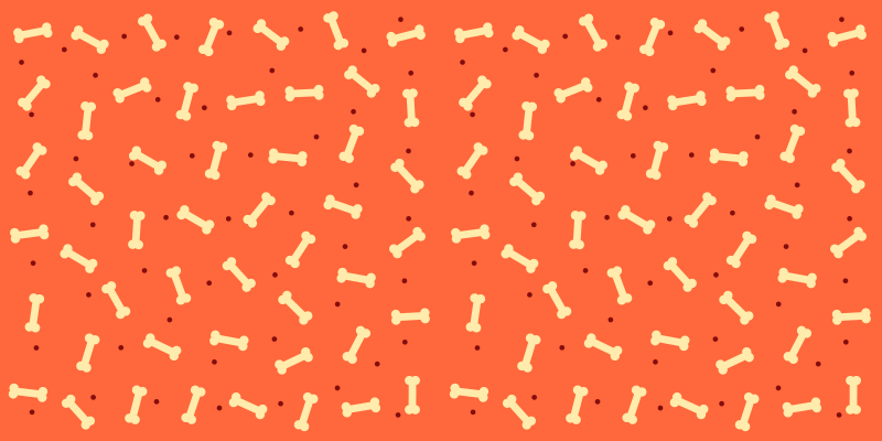 Vinylteppich Tiere Gelbe hundeknochen - TenStickers