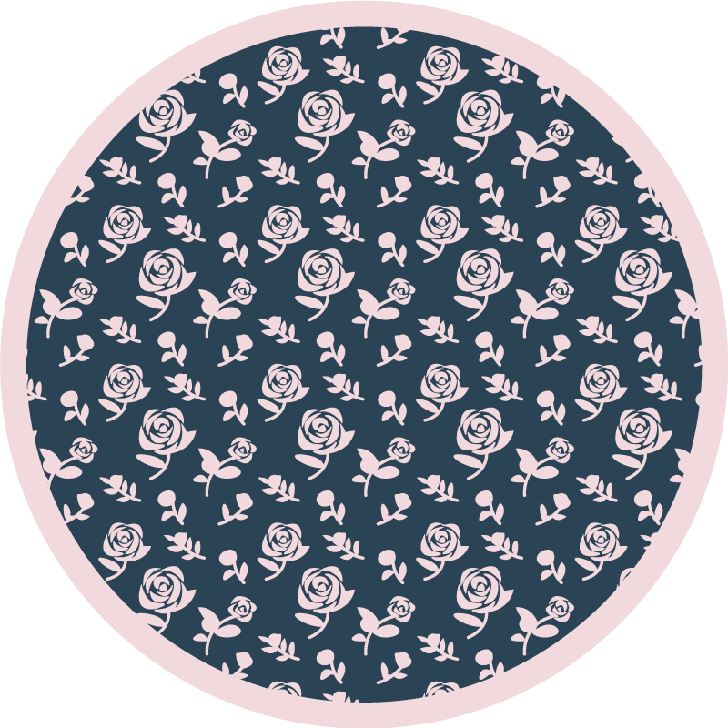 Vinyl Teppich Blumen rosiges blumenmuster - TenStickers