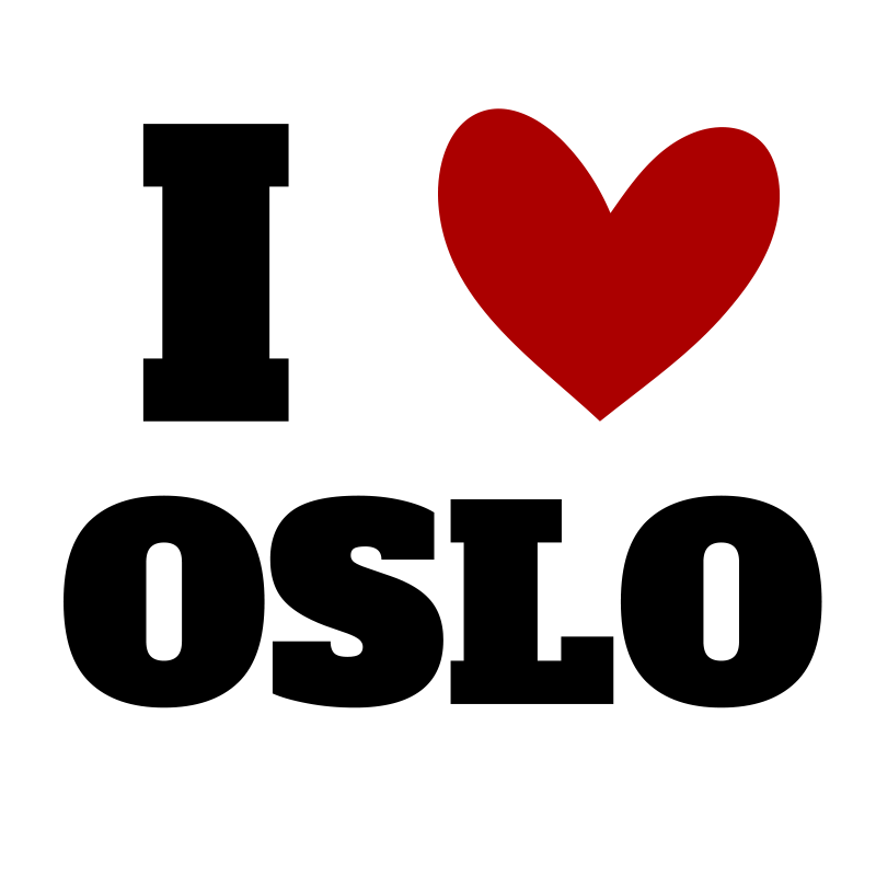 Vinyl Teppich Text ich liebe oslo - TenStickers