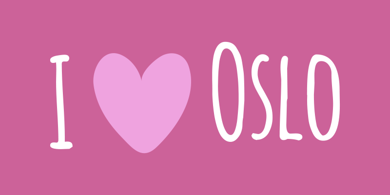 Vinyl Teppich Text ich liebe oslo pink design - TenStickers