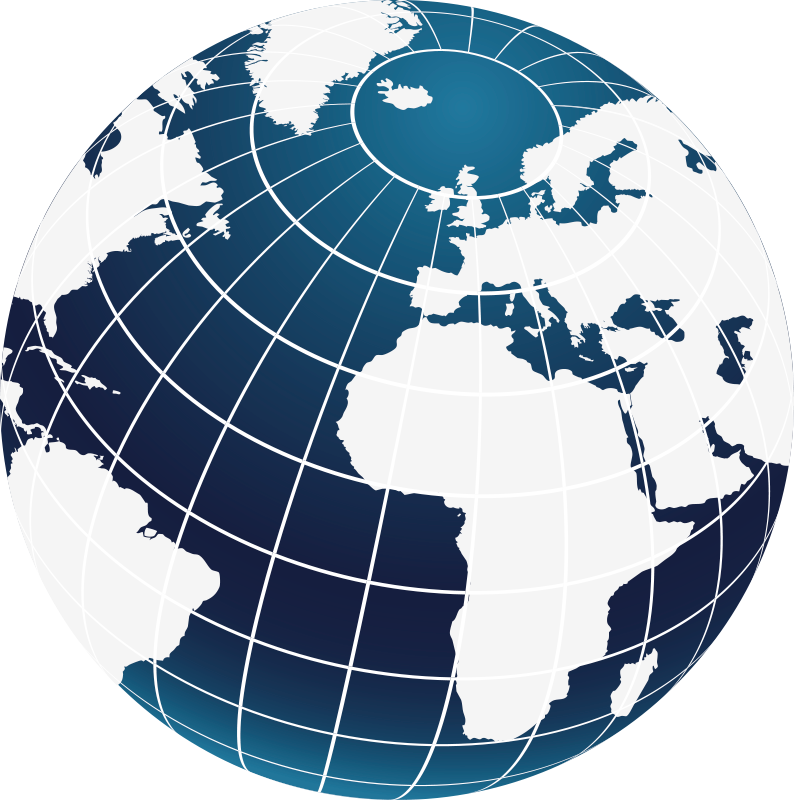 Vinyl Teppich Weltkarte blaues globales design - TenStickers