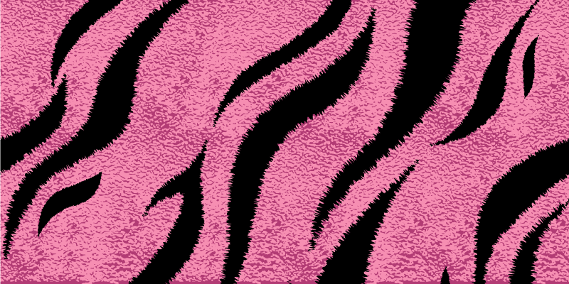 Vinyl Teppich Tiermuster rosa zebrastreifen - TenStickers