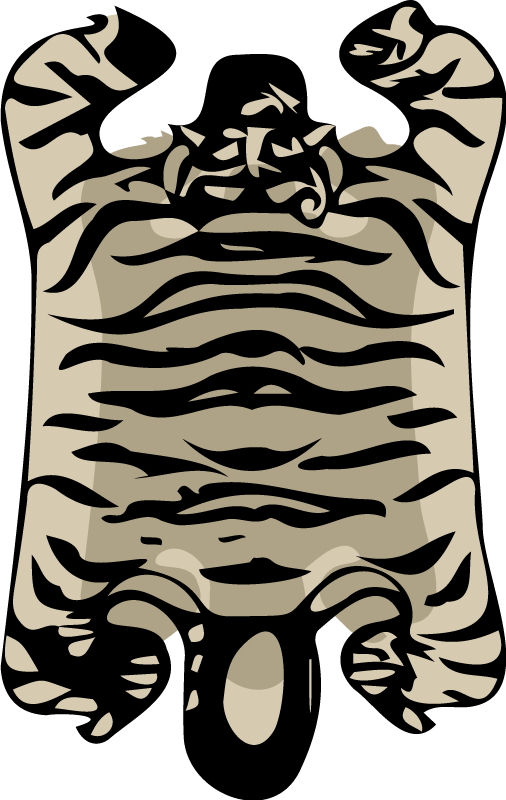 Vinyl Teppich Tiermuster stylische tigerstreifen - TenStickers