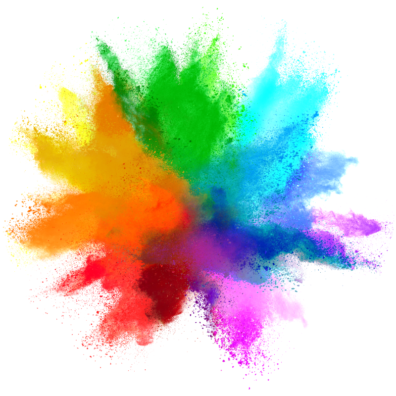 Vinylteppich mit Name Farbexplosion - TenStickers