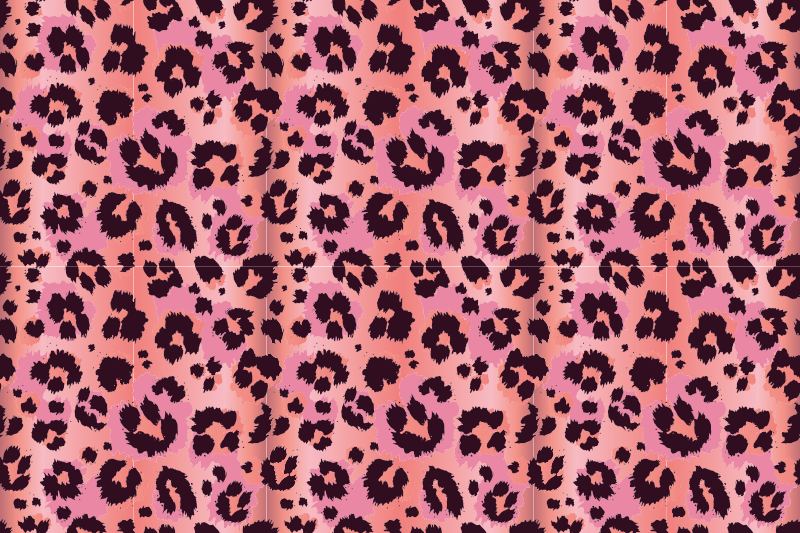 Vinylteppich Animal Print Rosa leopard - TenStickers