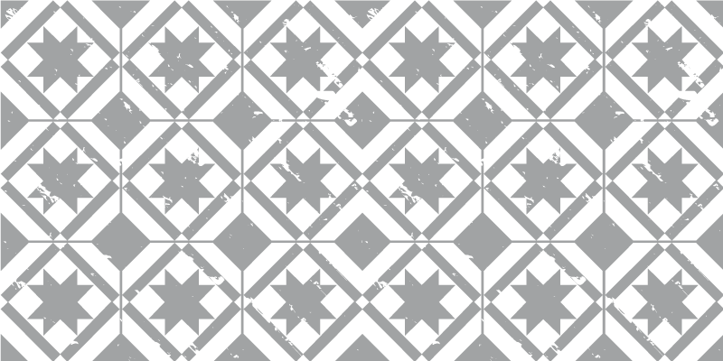 Vinylteppich Mosaik fliesen mit sternmuster - TenStickers