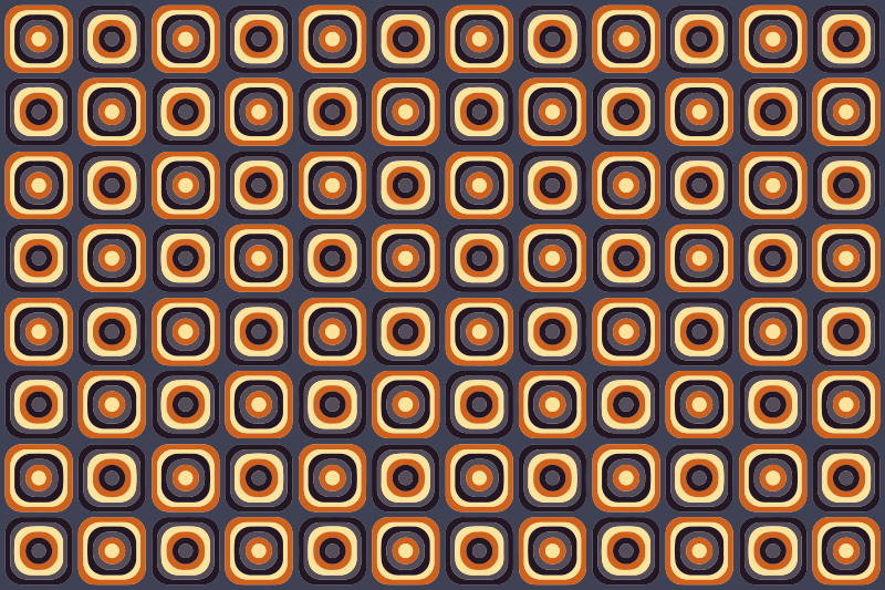 Vinylteppich Vintage 70er jahre kreisquadrate - TenStickers