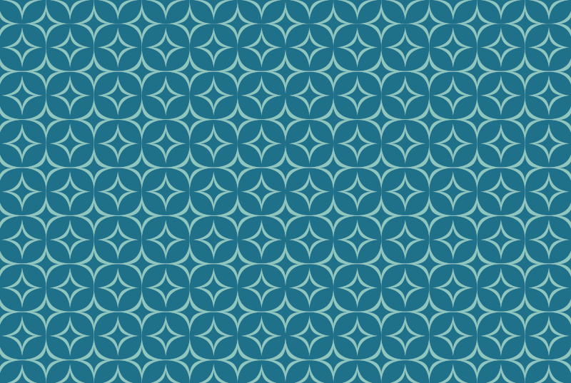 Vinylteppich Vintage 70er jahre türkis - TenStickers