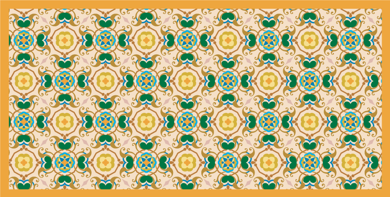 Vinylteppich mit türkischem Mosaikflieseneffekt - TenStickers