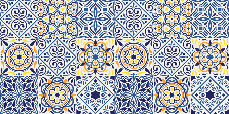 Vinyl Teppich Küche Küche verschiedene fliesen wirkung - TenStickers