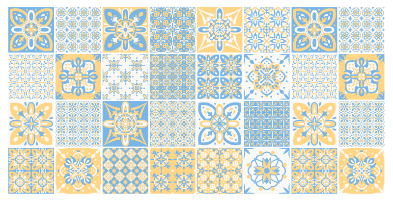 Vinyl Teppich Küche Portugiesische mischkacheln - TenStickers