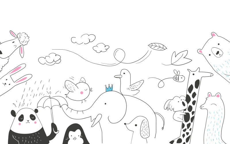 Vinylteppich nordisch Nordischer stil tiere vinyl teppich - TenStickers