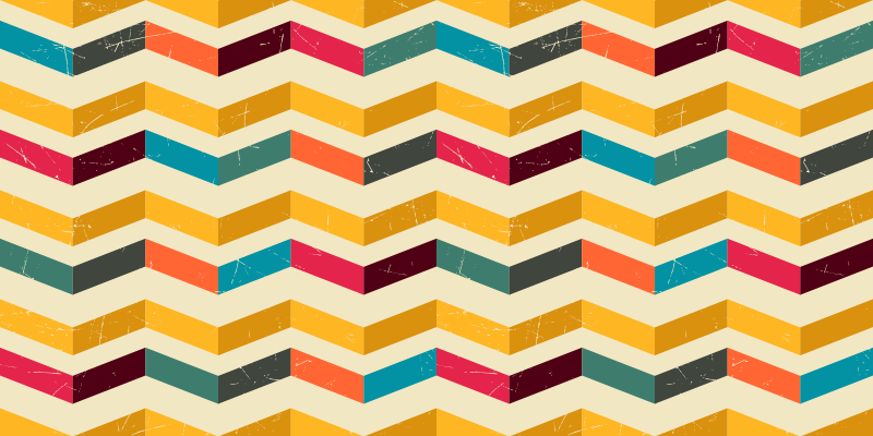Vinyl Teppich geometrisch chevron-farbexplosion - TenStickers