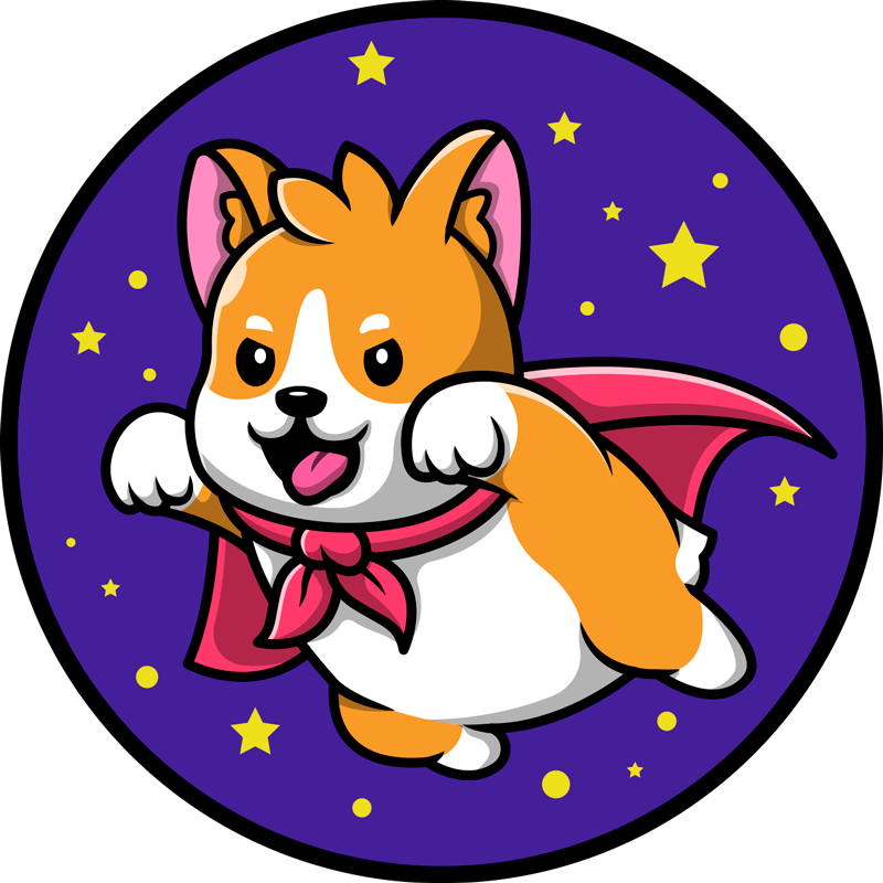Vinyl Teppich Kinderzimmer superhelden-corgi - TenStickers