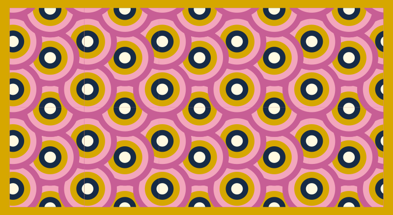 Vinyl Teppich geometrisch kreisförmige farbfusion - TenStickers