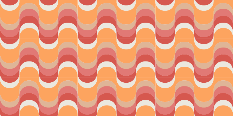 Vinyl teppich vintage mit lebhaftem wellenmuster - TenStickers