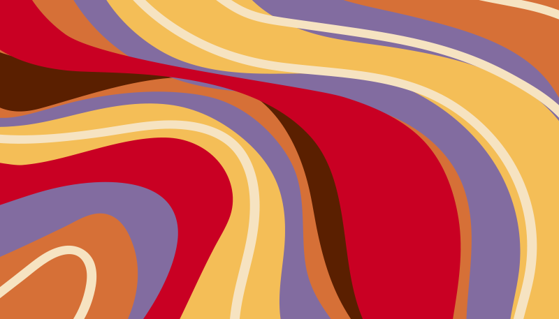 Vinylteppich Vintage 70er jahre vintage Muster - TenStickers